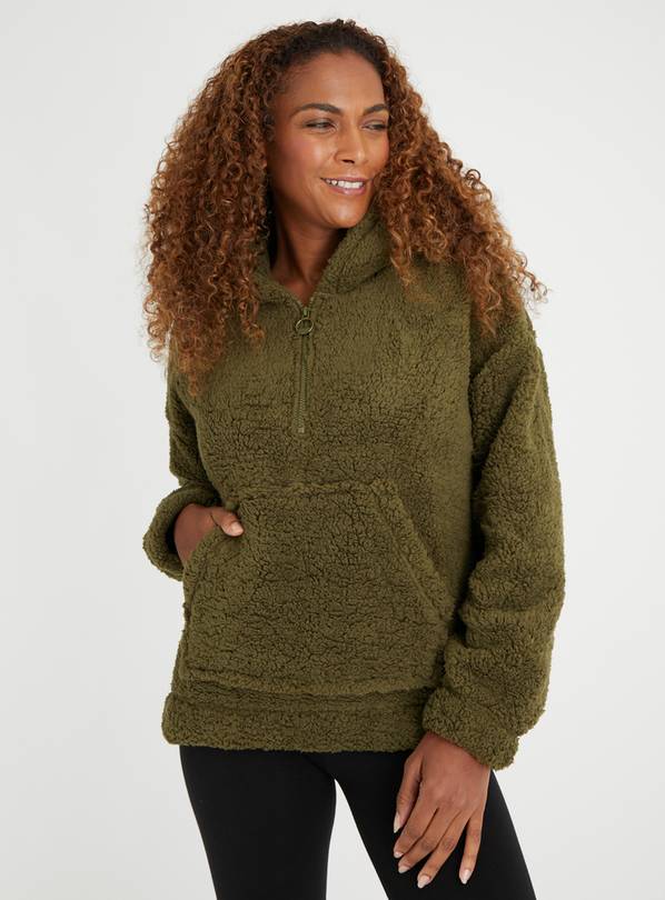 Buy Khaki Borg Fleece Hoodie 16 Pyjamas Tu