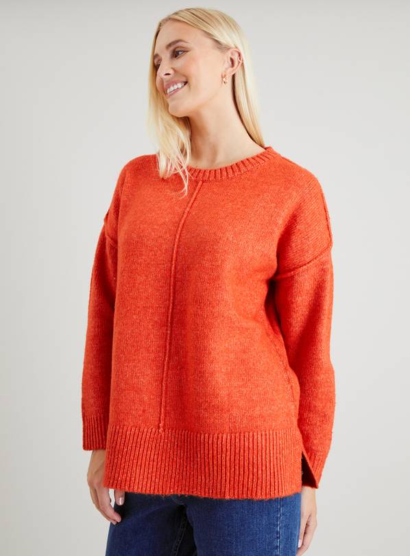 Orange on sale baggy jumper