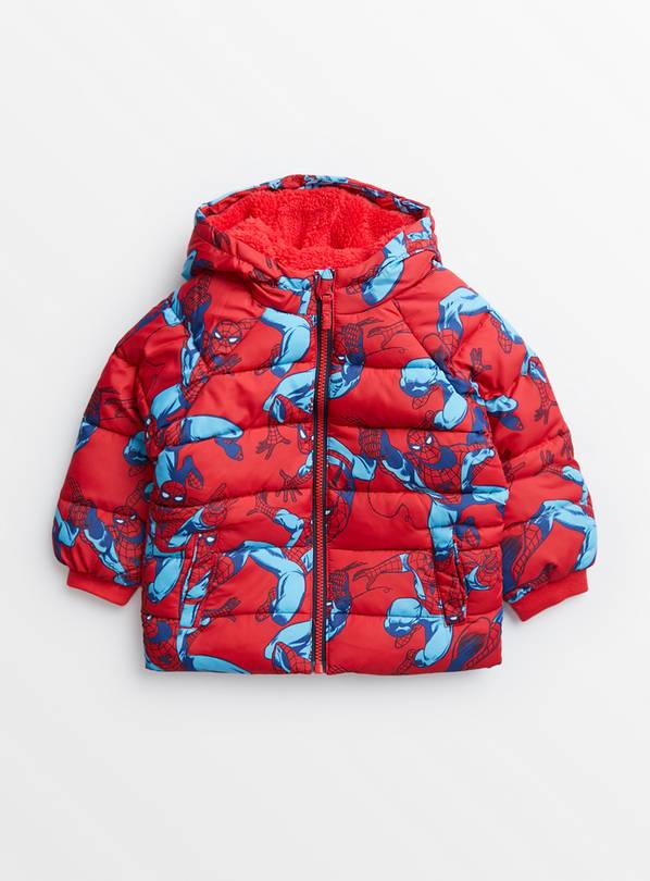 Buy SPIDERMAN Character Print Puffer Jacket 3-4 years | Coats and ...