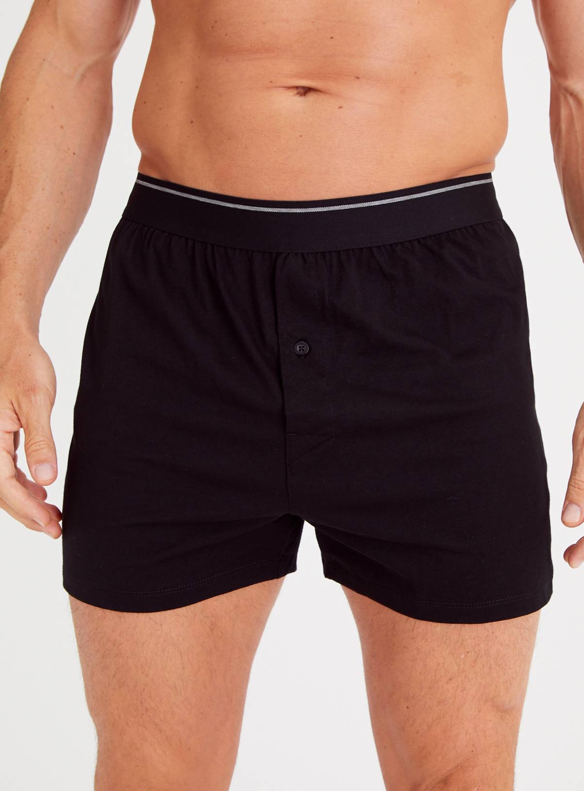 Black Jersey Boxers 3 Pack M - Image 2