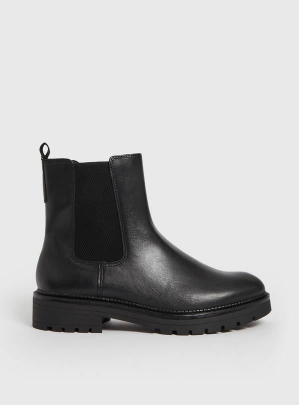 Buy Black Leather Chelsea Boots 6 | Boots | Tu