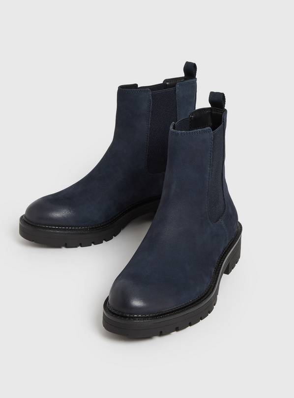 Buy Navy Leather Chelsea Boots 6 Boots Tu