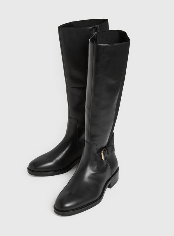 Cheap long best sale black boots