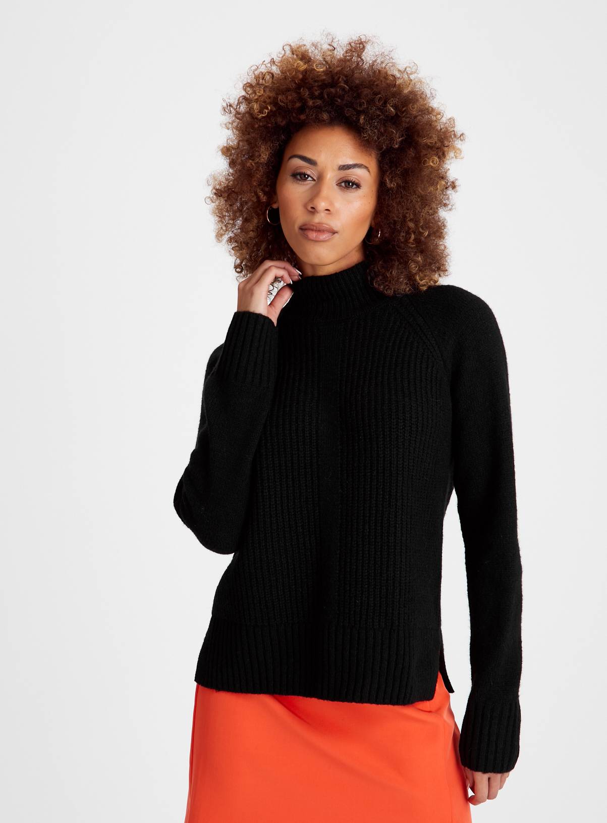 Black Merino Wool High Neck Jumper 24 - Image 1
