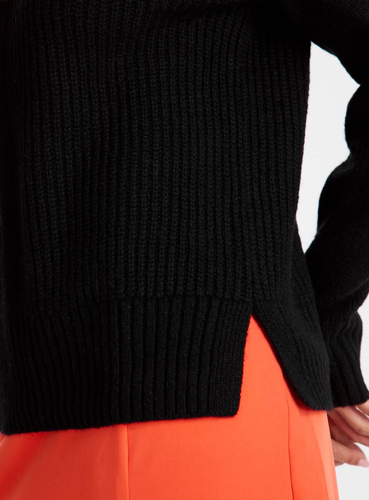 Black Merino Wool High Neck Jumper 24 - Image 3