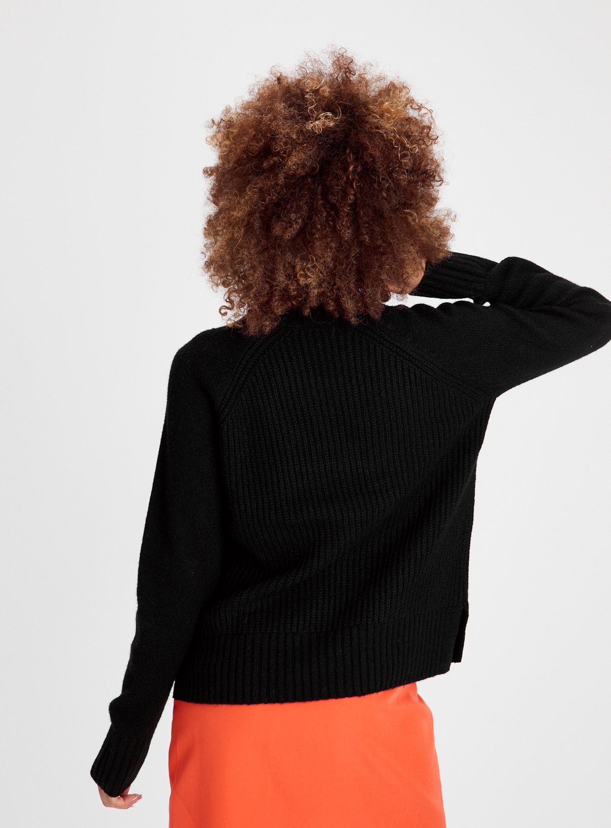 Black Merino Wool High Neck Jumper 24 - Image 4 thumbnail