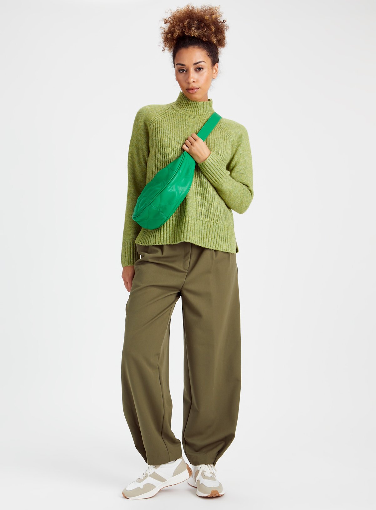 Green Merino Wool High Neck Jumper 24 - Image 2 thumbnail