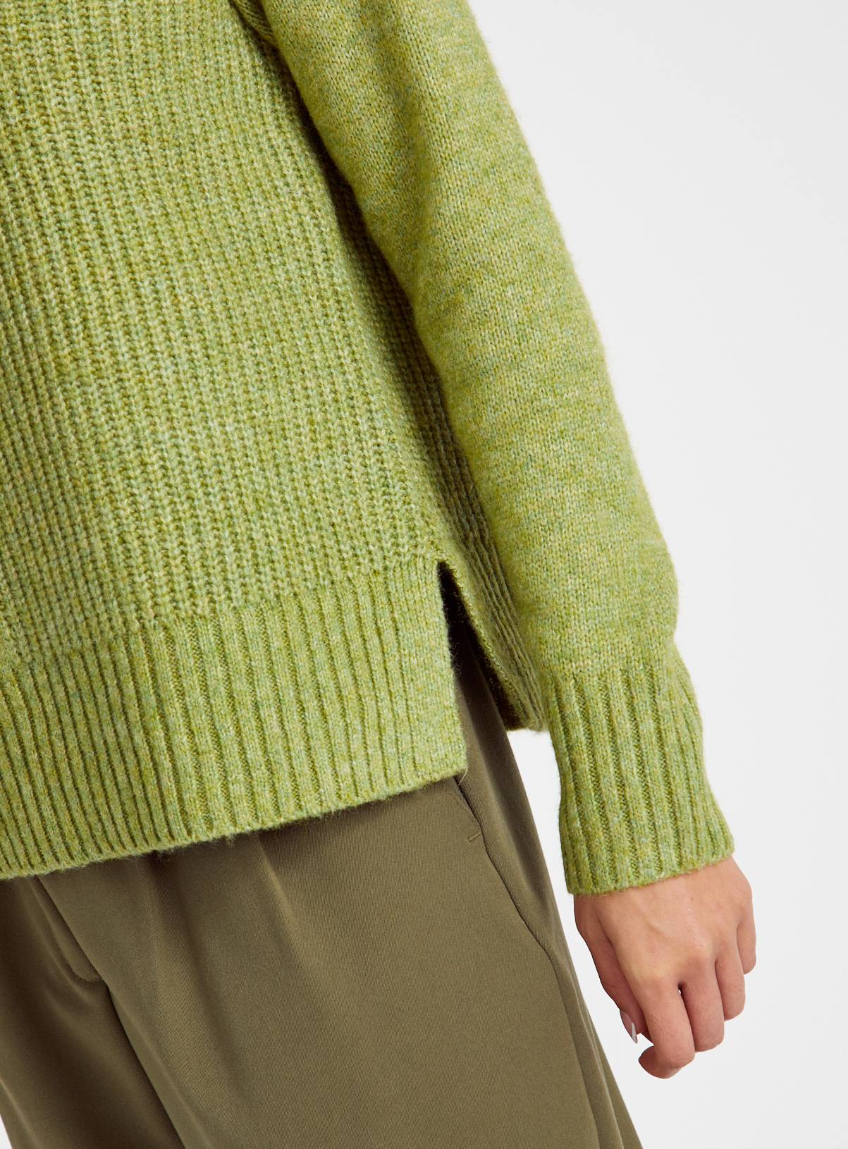 Green Merino Wool High Neck Jumper 24 - Image 3