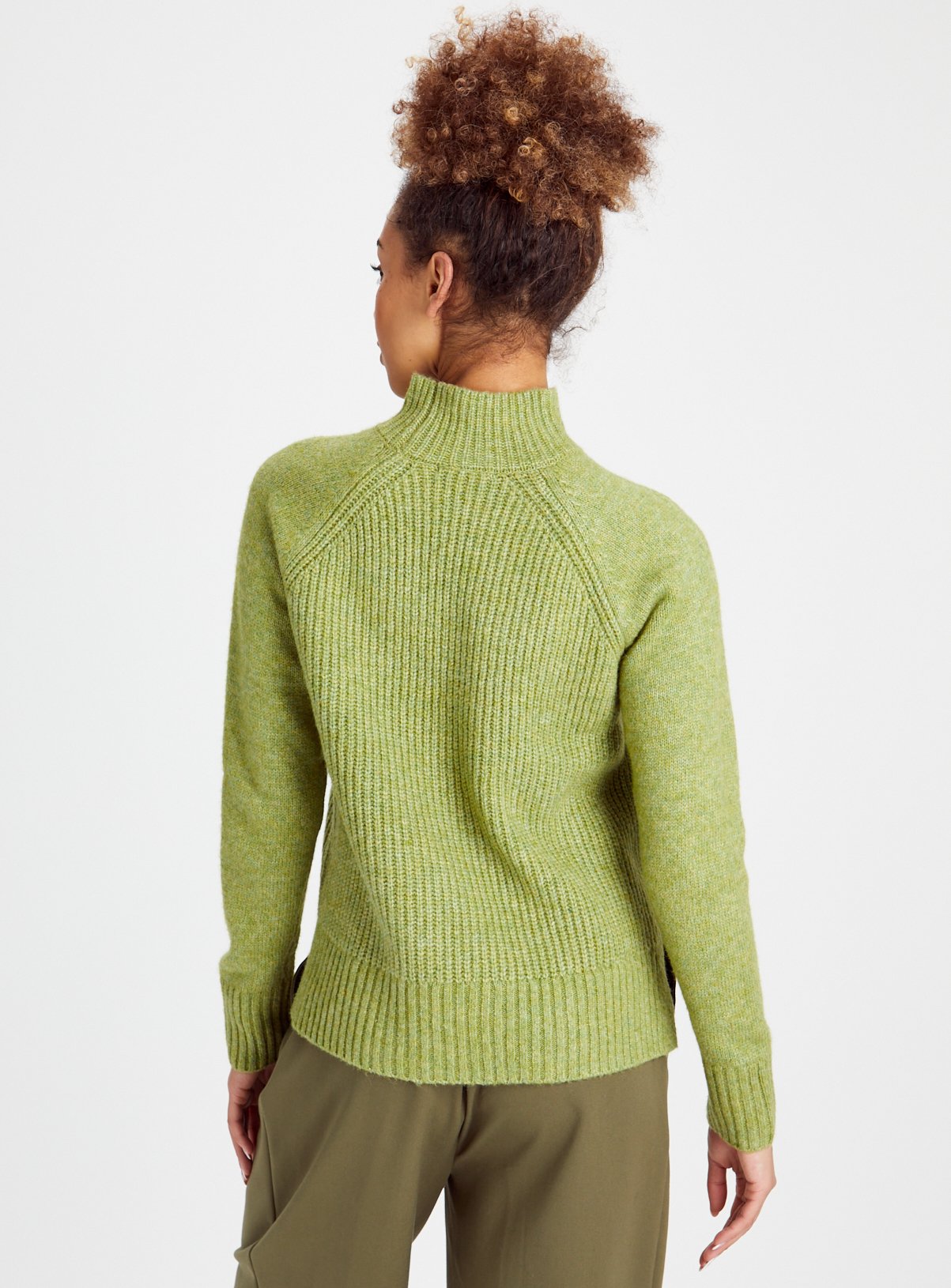 Green Merino Wool High Neck Jumper 24 - Image 4 thumbnail