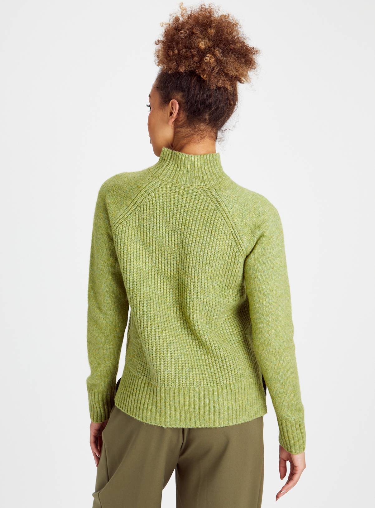 Green Merino Wool High Neck Jumper 24 - Image 4