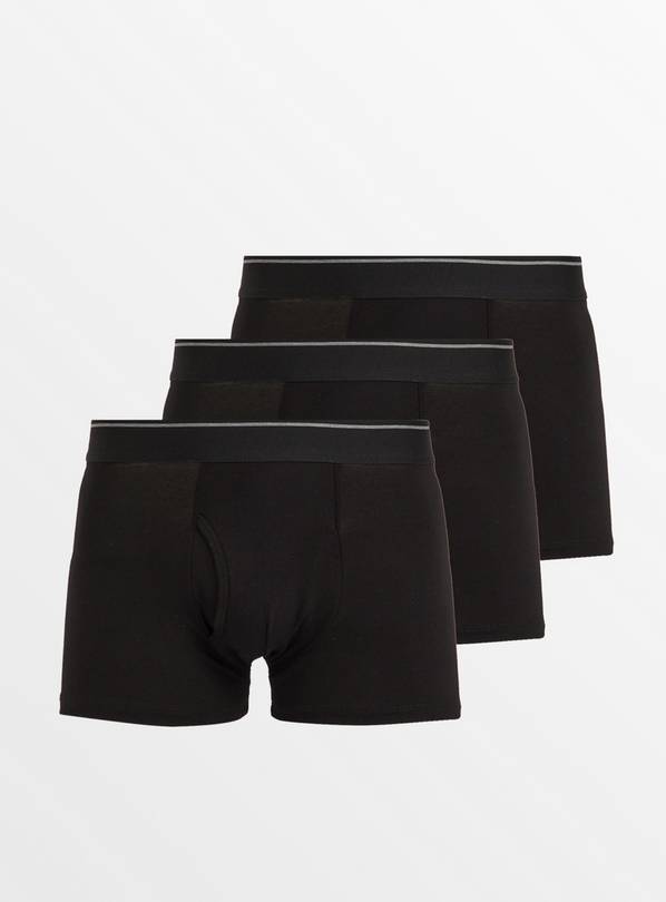 Buy Black Trunks 3 Pack L | Underwear | Tu