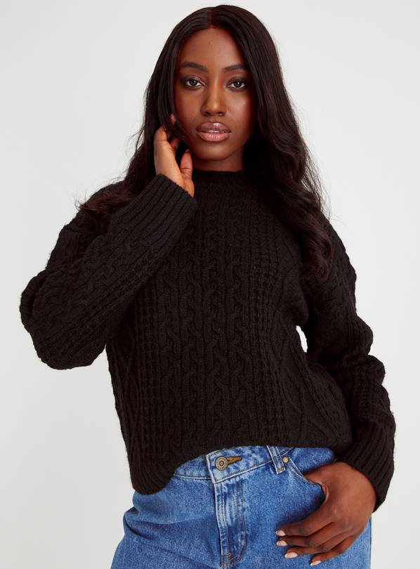 Buy Black Cable Knit Jumper 20, Jumpers