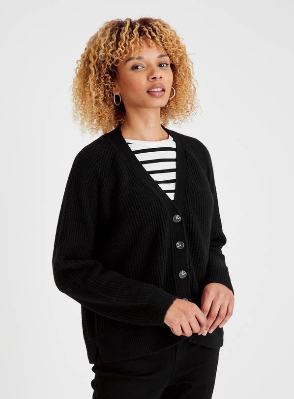 Black merino outlet wool cardigan