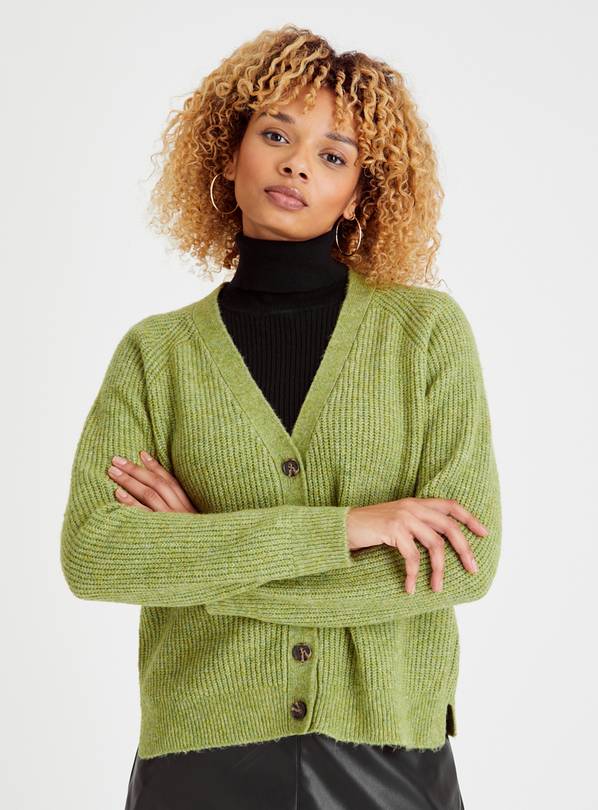 Buy Green Ribbed Merino Wool Cardigan 24 | Cardigans | Argos