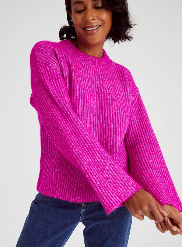 Chunky knit 2025 pink jumper