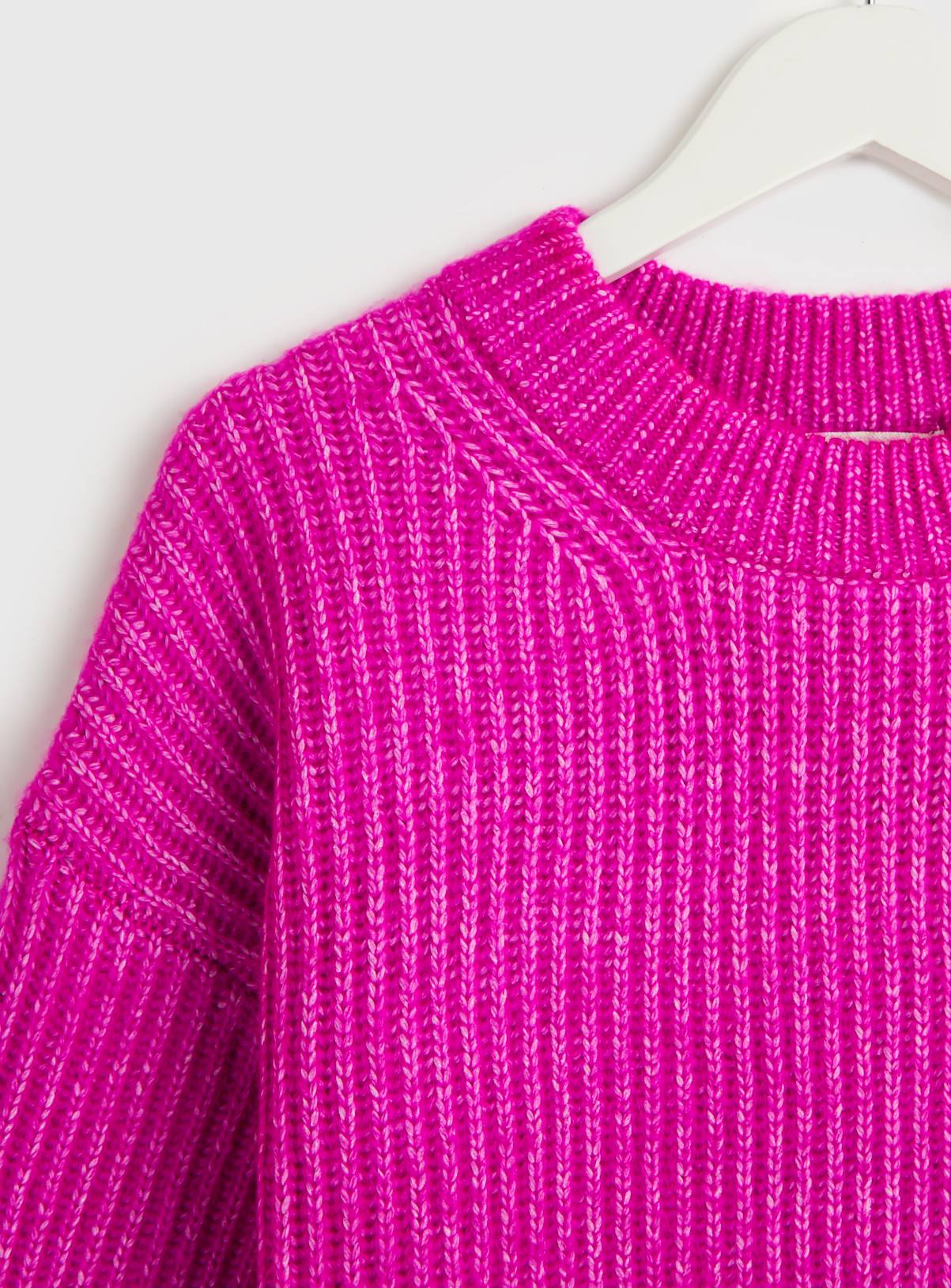 Fuchsia Pink Chunky Ribbed Jumper 16 - Image 4