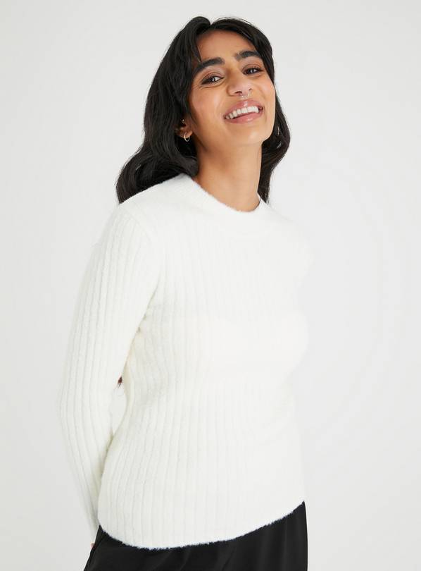 Buy Cream Eyelash Knit Crew Neck Jumper 16 Jumpers Tu