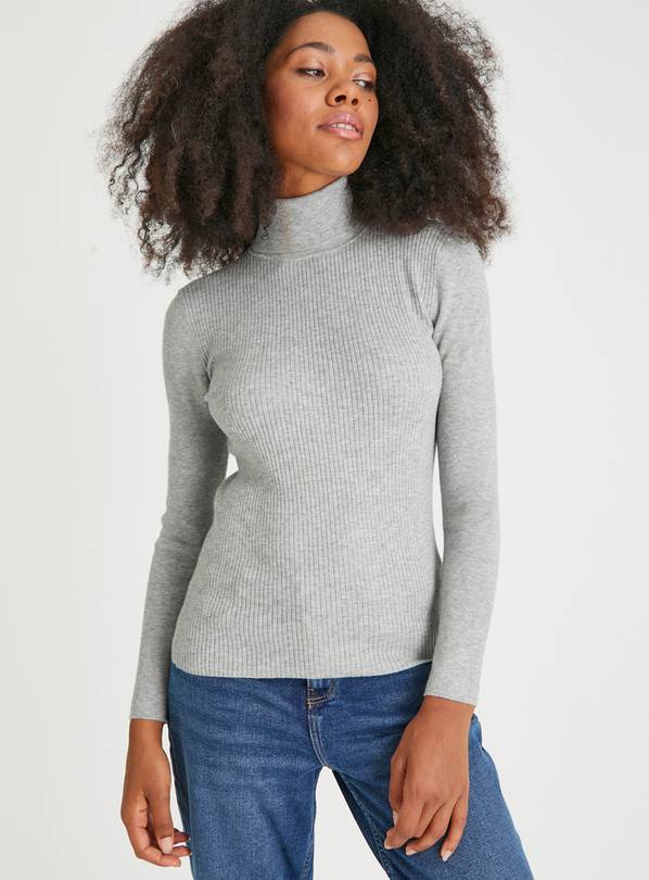 Grey Roll Neck Jumper  8