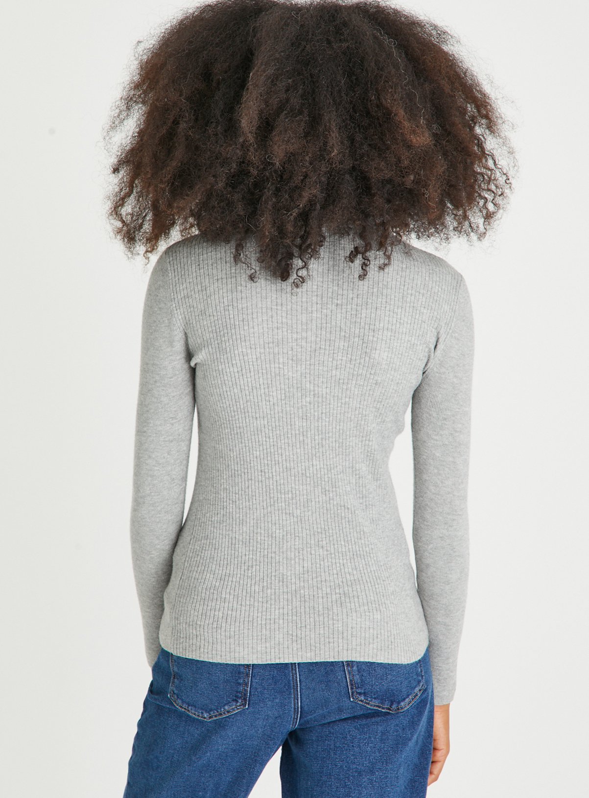 Grey Roll Neck Jumper  24 - Image 4 thumbnail