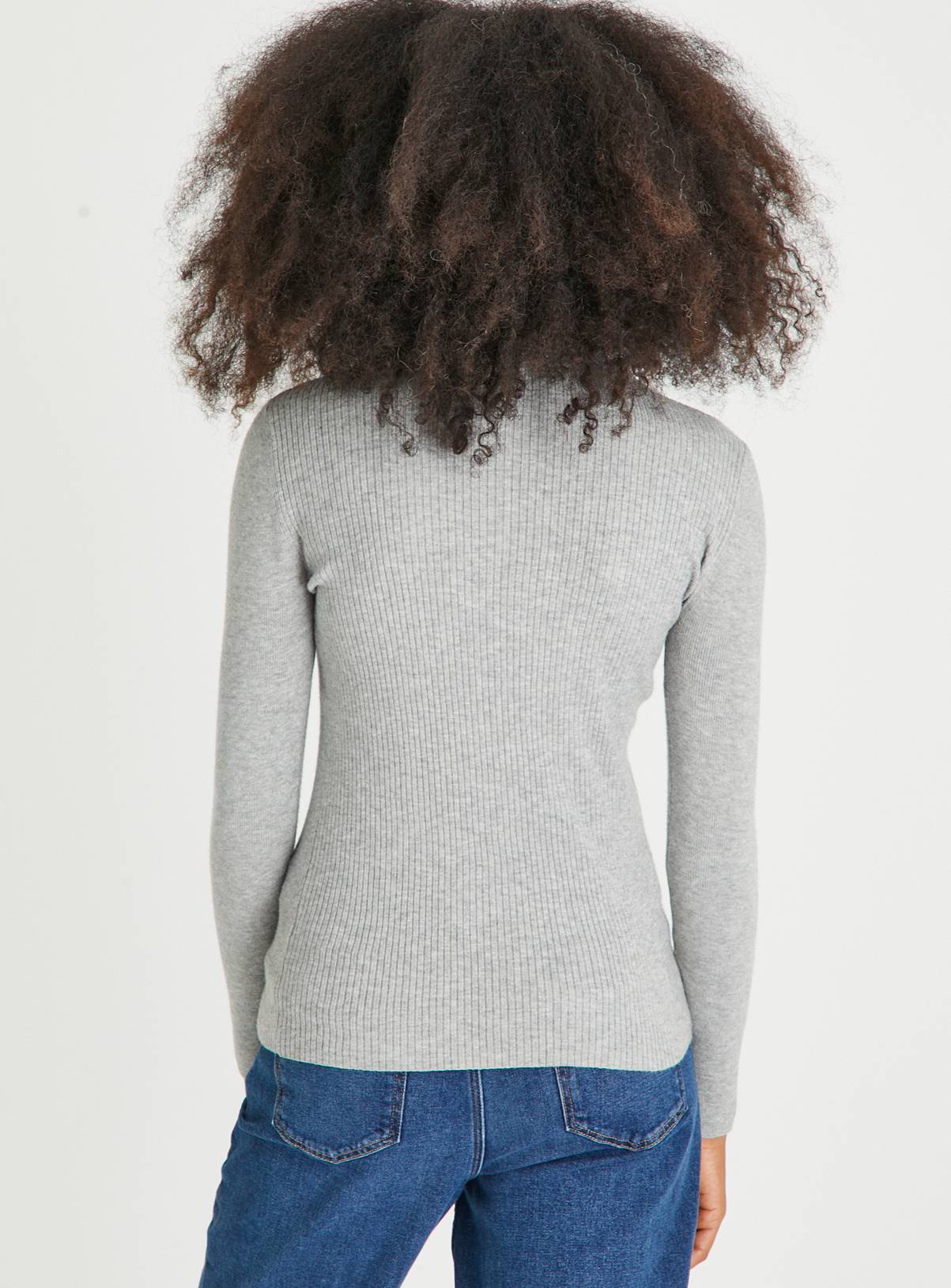 Grey Roll Neck Jumper  24 - Image 4
