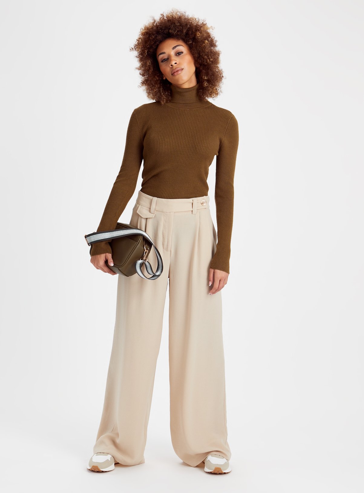 Khaki Roll Neck Jumper  16 - Image 2 thumbnail
