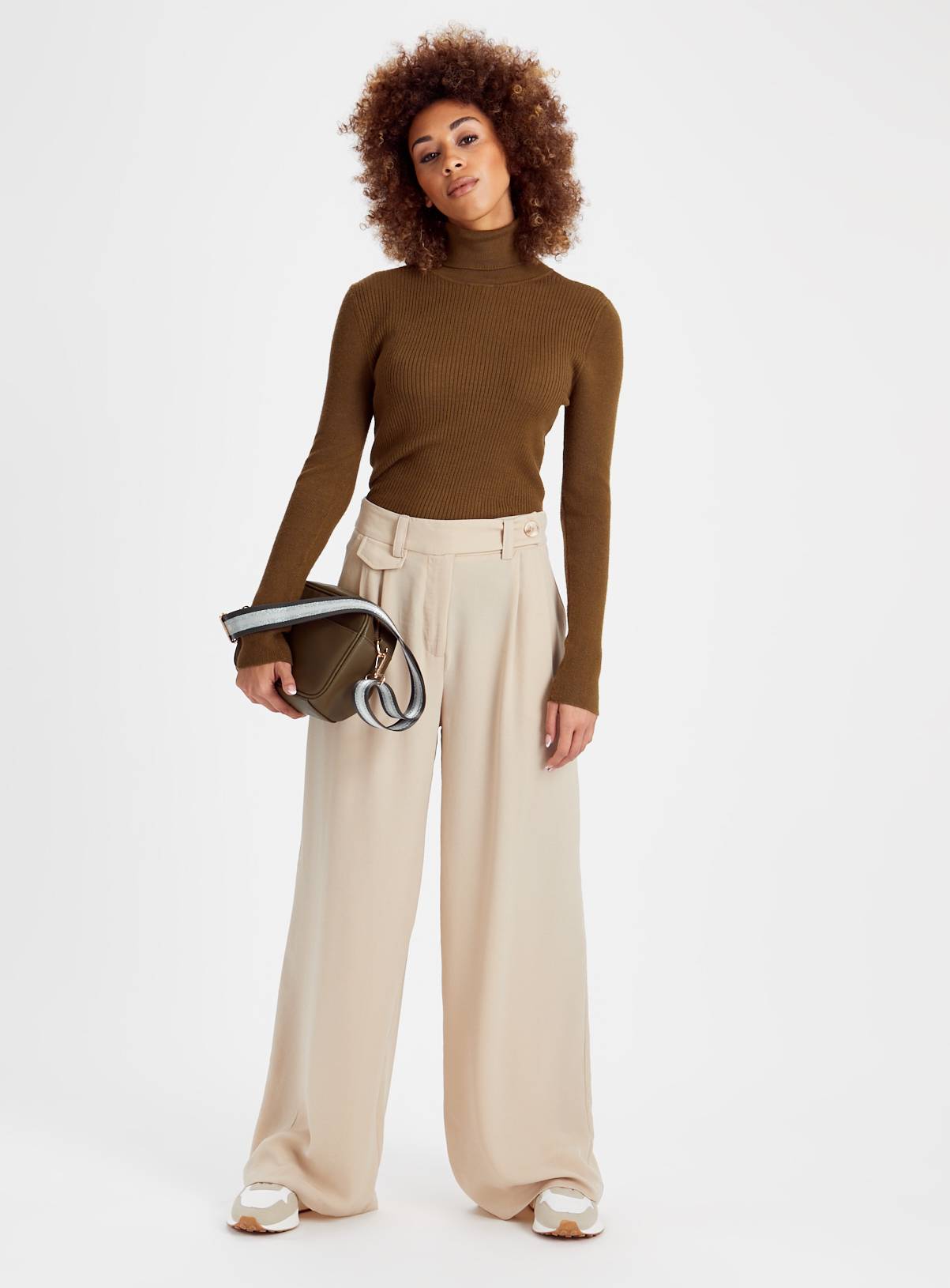 Khaki Roll Neck Jumper  16 - Image 2