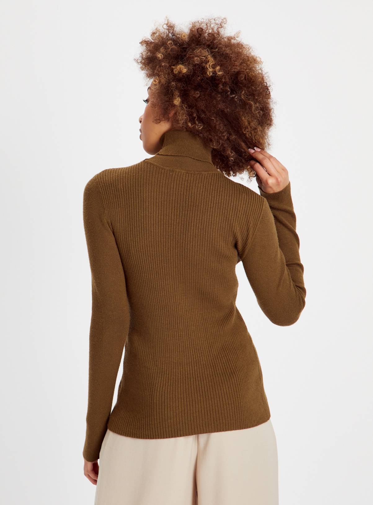 Khaki Roll Neck Jumper  16 - Image 4