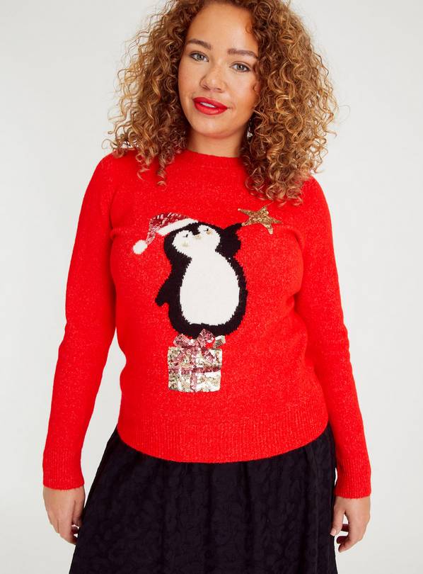 Christmas shop penguin jumper