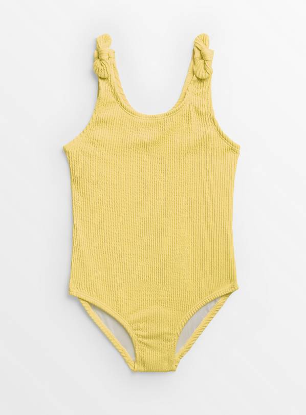 Yellow Textured Swimsuit 12 years