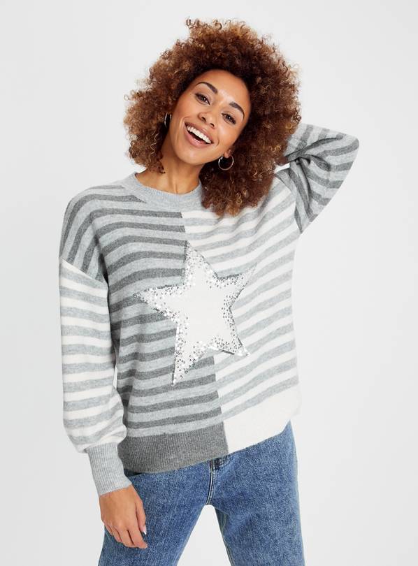 Grey clearance star sweater