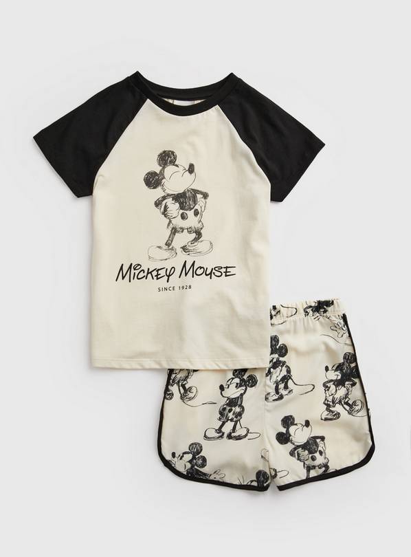 Buy Disney Cream Mickey Mouse Shortie Pyjamas 11-12 Years 