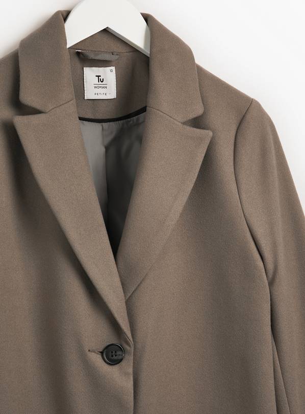 Buy Petite Taupe Tailored Coat 12, Coats