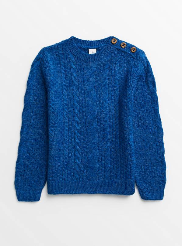 Cobalt Blue Cable Knit Jumper 3-4 years