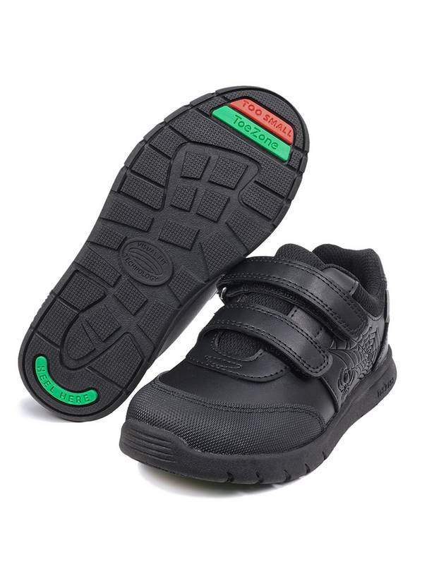 Buy ToeZone Black Spider Detail Trainers 10 Infant School shoes