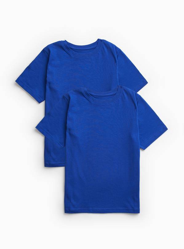 Cobalt Blue Crew Neck School T-Shirt 2 Pack 6 years