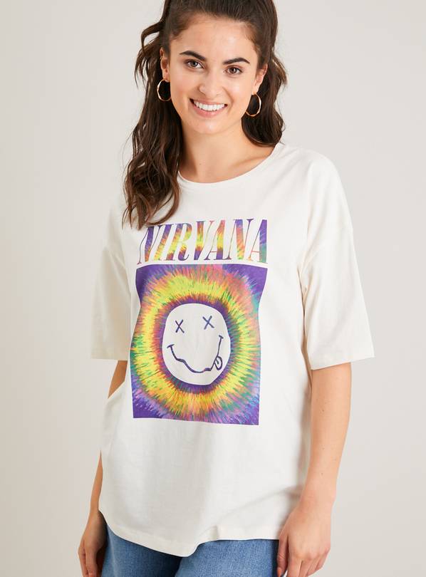 Men's Oversized Nirvana Face License T-shirt