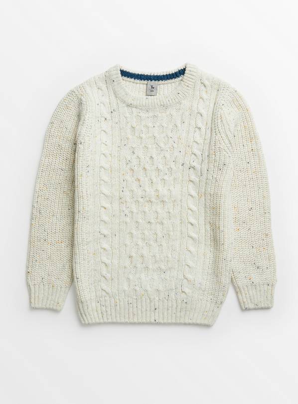 Cream Cable Knit Neppy Jumper 8 years