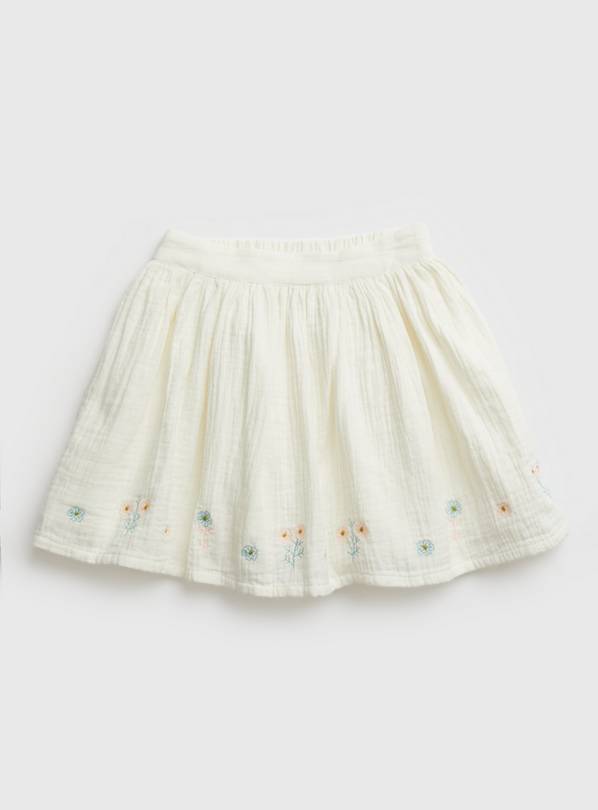 Buy Cream Floral Embroidered Crinkle Skirt 4 5 Years Skirts And