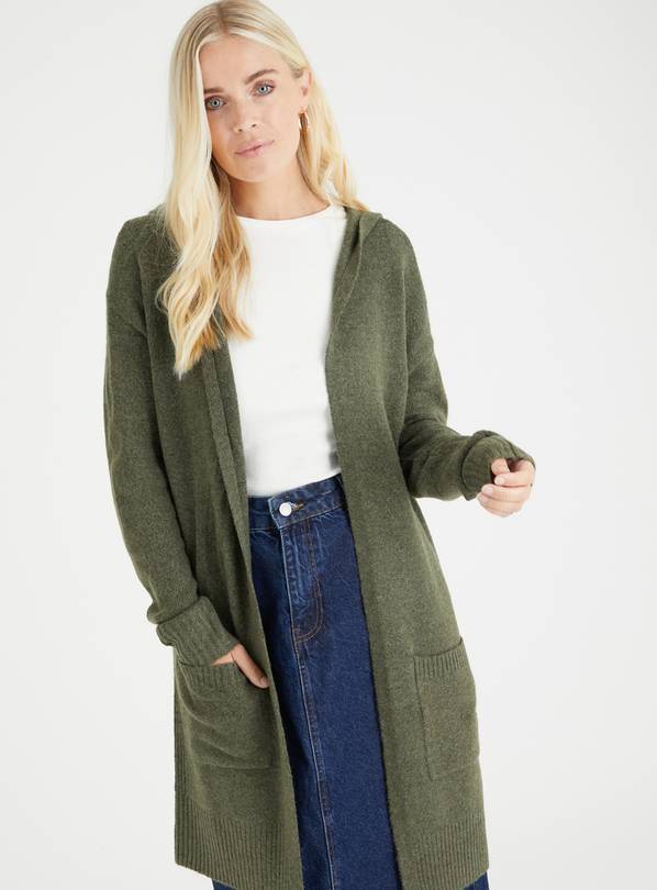 Longline hooded cardigan on sale womens