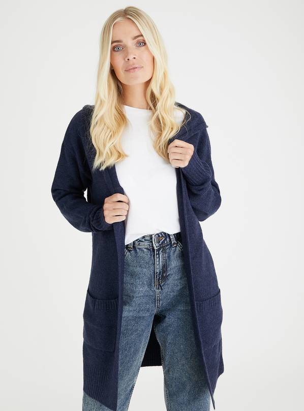 Long navy blue cardigan on sale womens