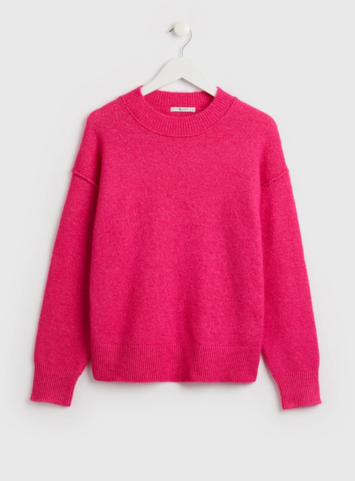 Bright Pink Crew Neck Jumper 18 - Image 3