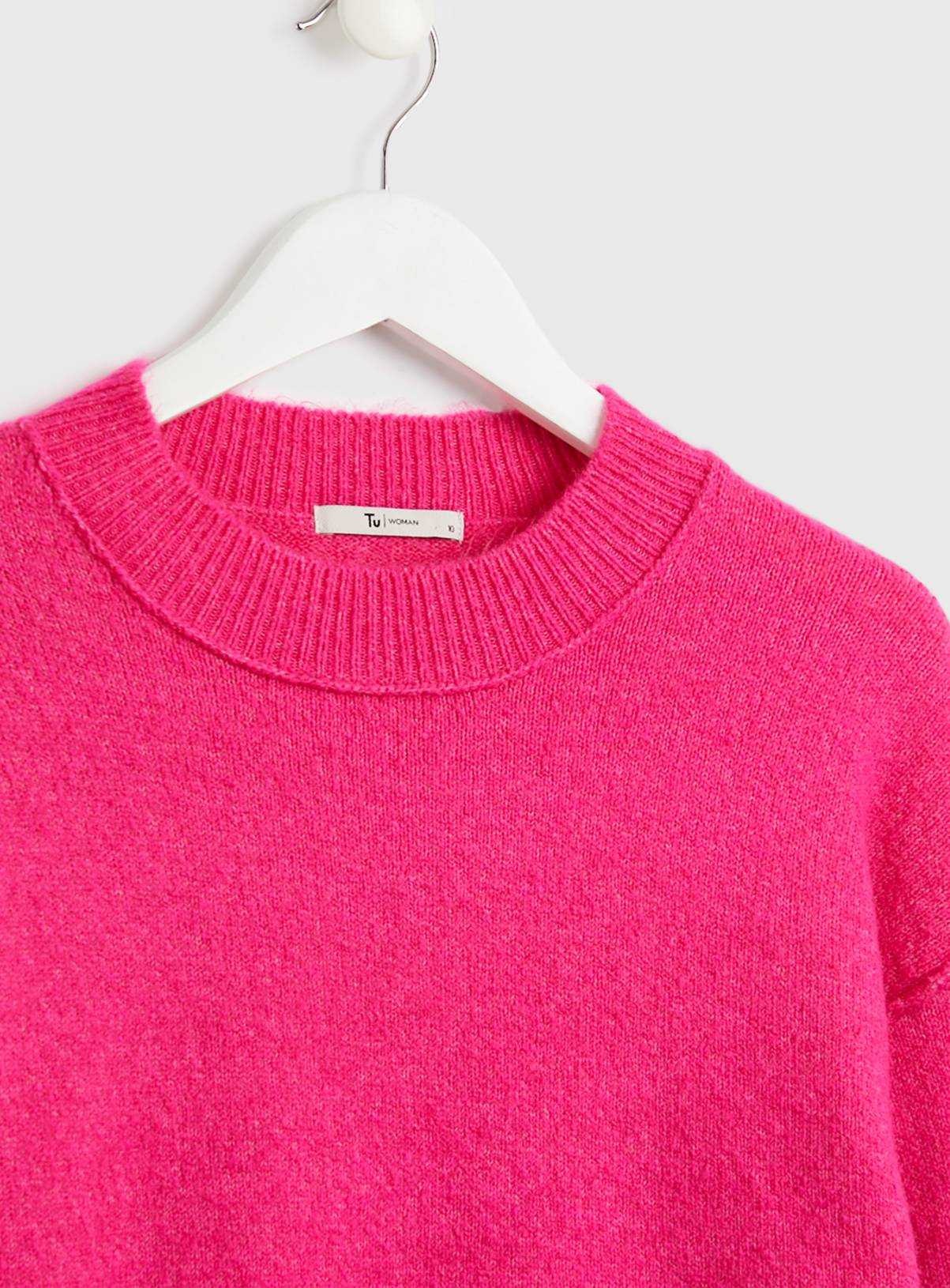 Bright Pink Crew Neck Jumper 18 - Image 4