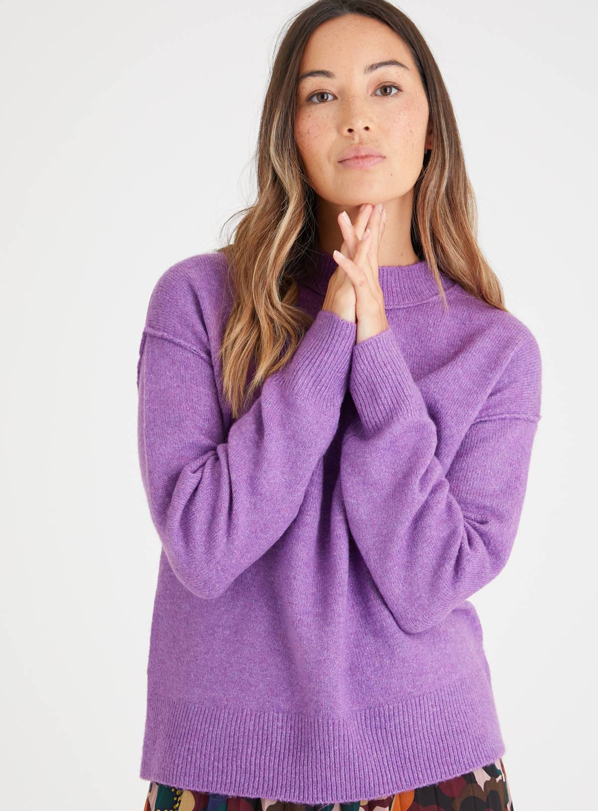 Purple Crew Neck Jumper 14 - Image 1