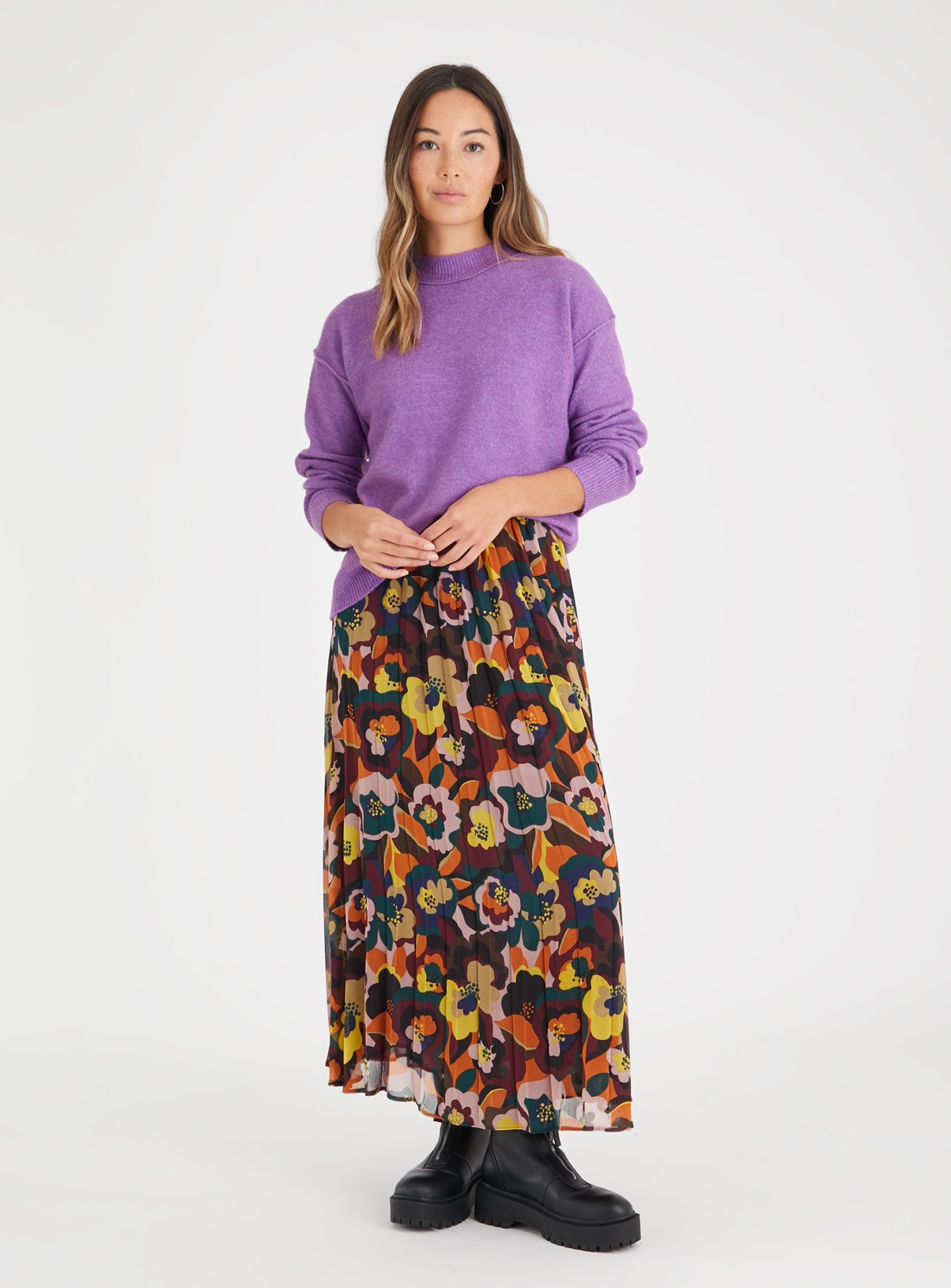 Purple Crew Neck Jumper 14 - Image 2 thumbnail