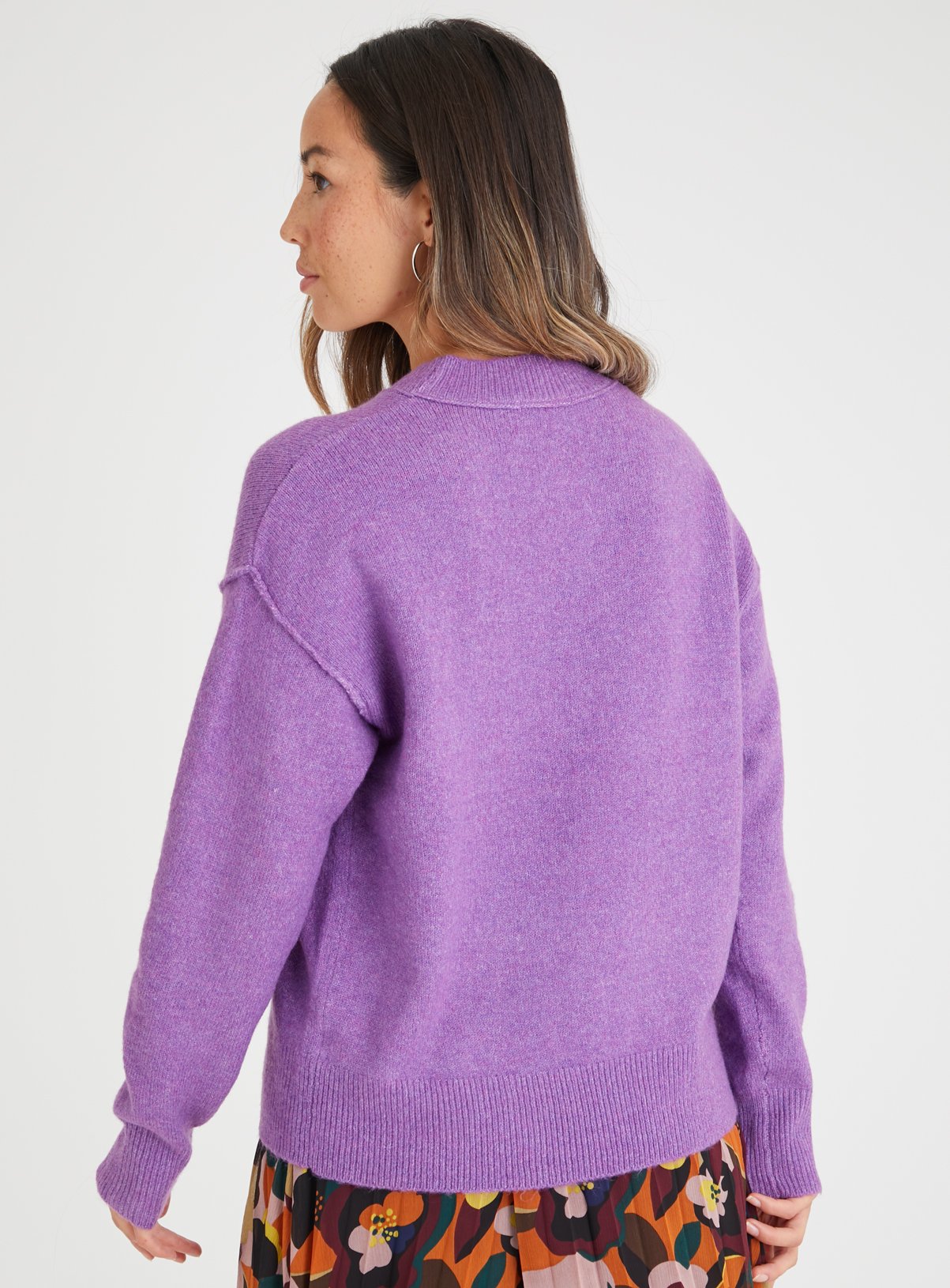 Purple Crew Neck Jumper 14 - Image 5 thumbnail