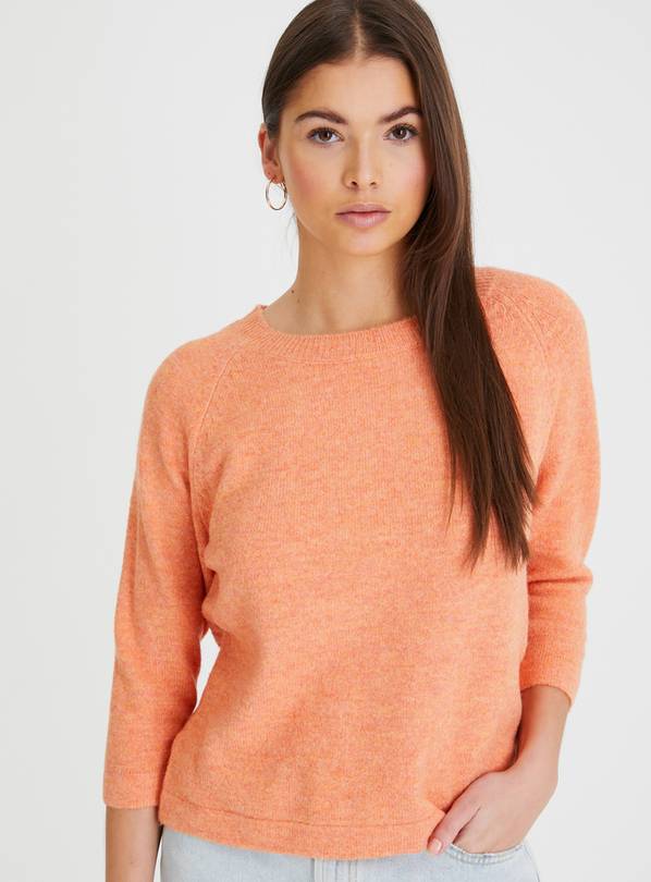 Orange Boxy Fit Knitted Jumper  16