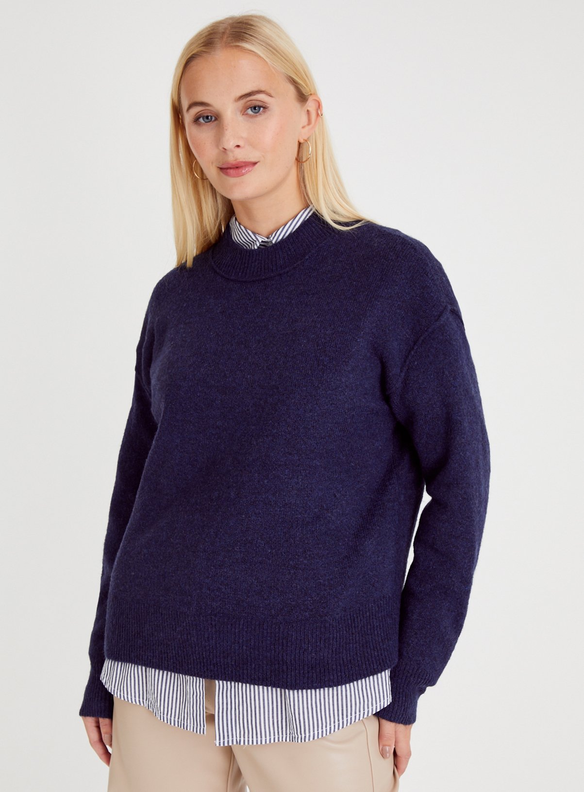 Navy Crew Neck Jumper 10 - Image 1 thumbnail
