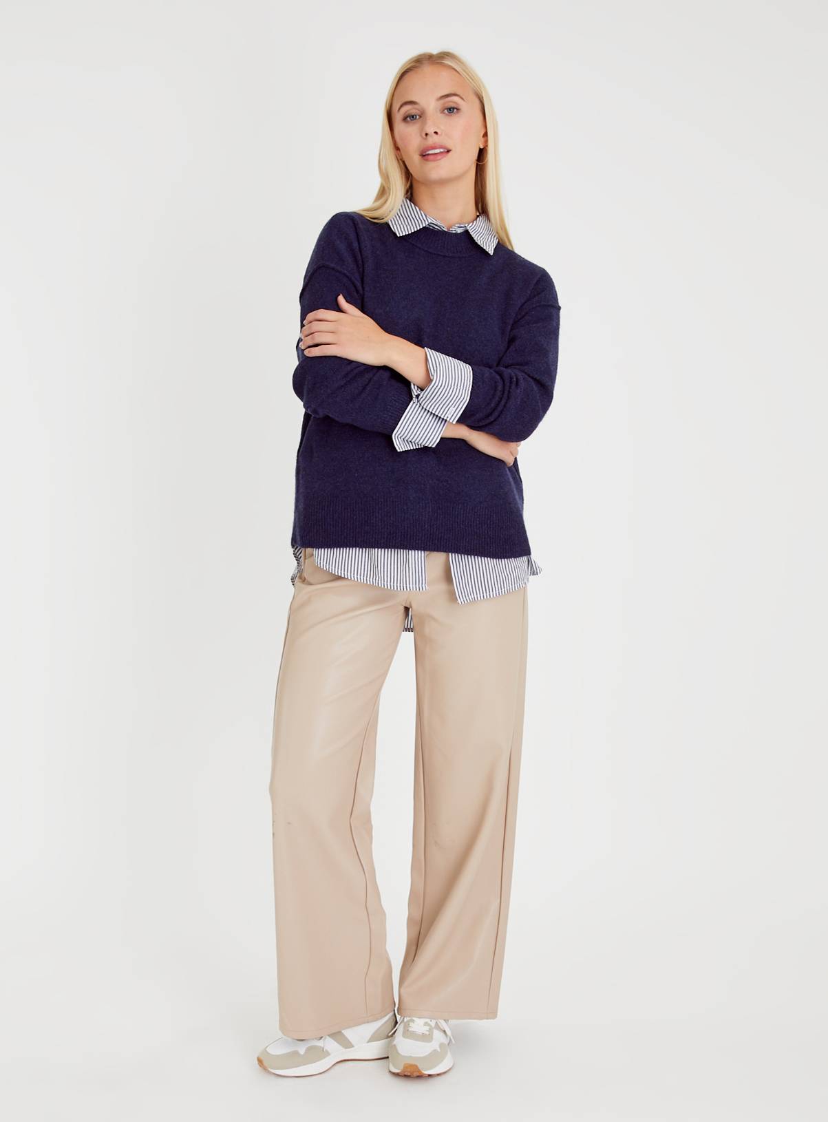 Navy Crew Neck Jumper 10 - Image 2