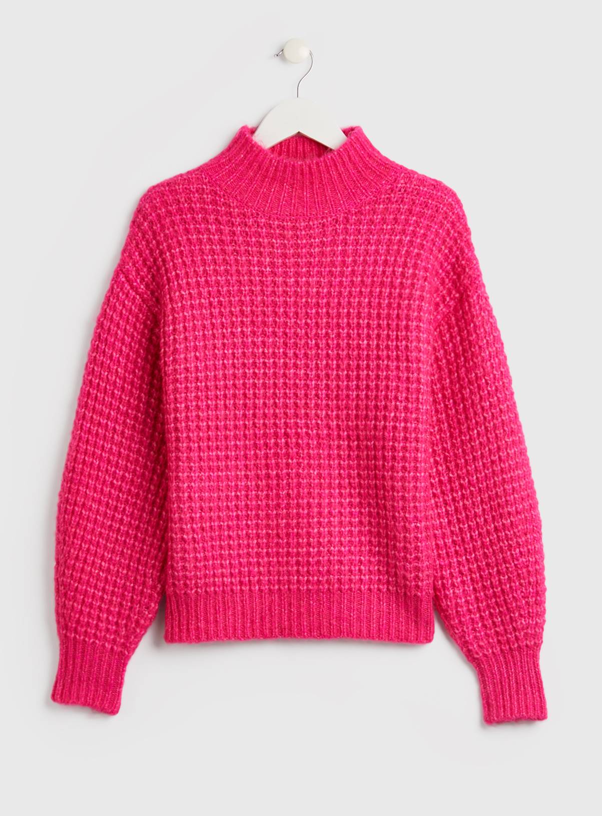 Pink Waffle Knit Jumper 12 - Image 3