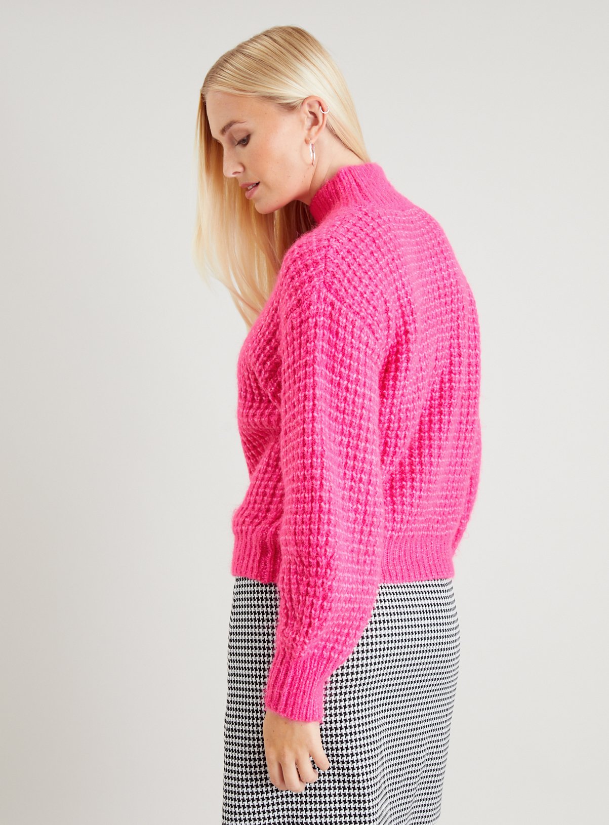 Pink Waffle Knit Jumper 12 - Image 5 thumbnail